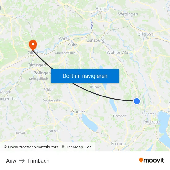 Auw to Trimbach map