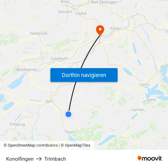 Konolfingen to Trimbach map