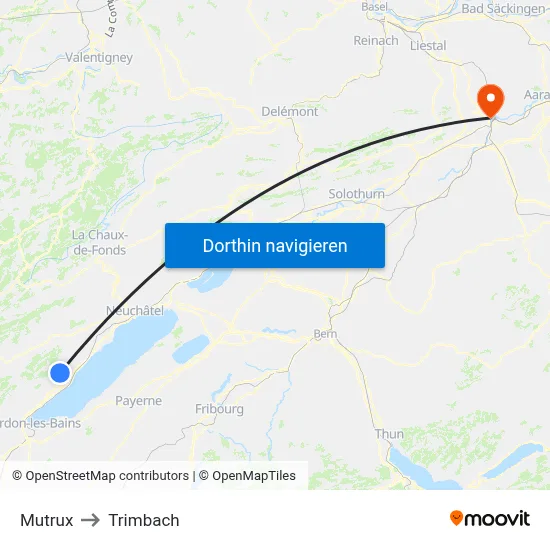Mutrux to Trimbach map