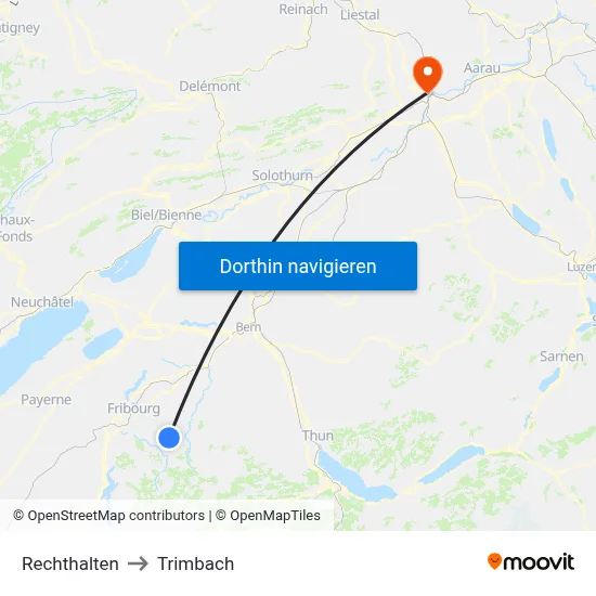 Rechthalten to Trimbach map