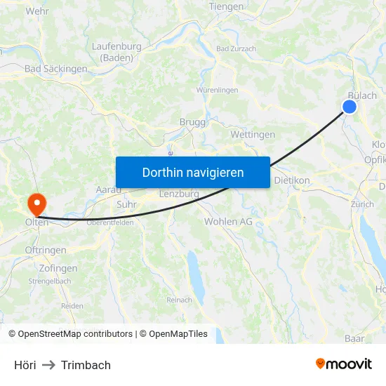 Höri to Trimbach map