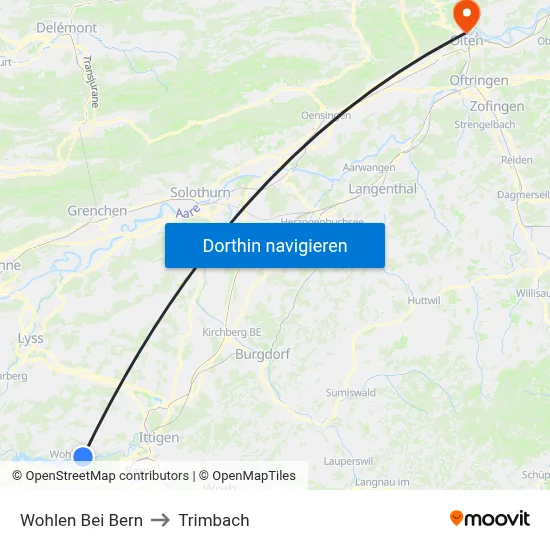Wohlen Bei Bern to Trimbach map