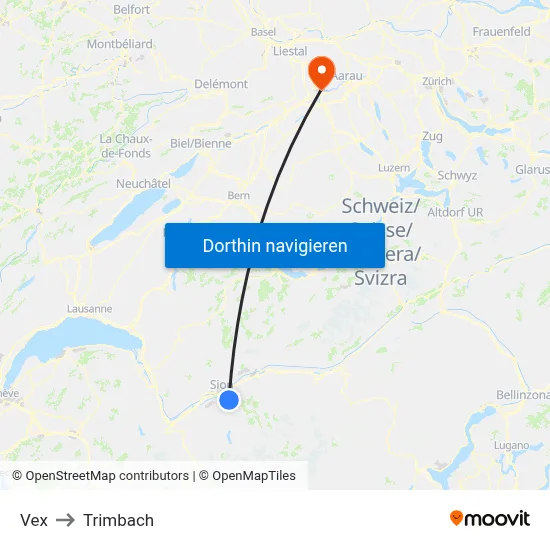 Vex to Trimbach map