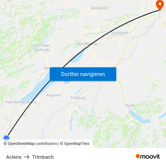 Aclens to Trimbach map