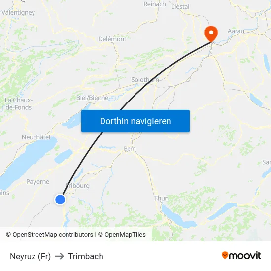 Neyruz (Fr) to Trimbach map