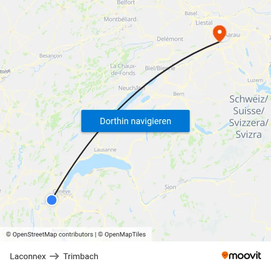 Laconnex to Trimbach map