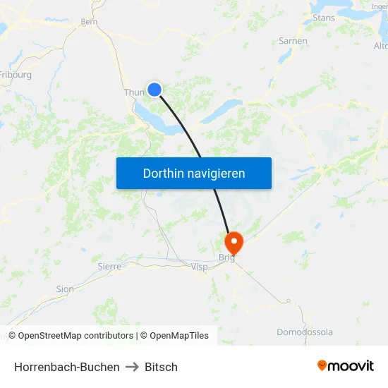Horrenbach-Buchen to Bitsch map