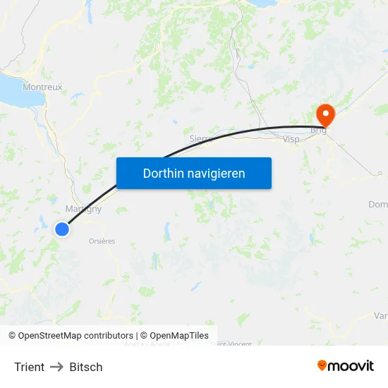 Trient to Bitsch map