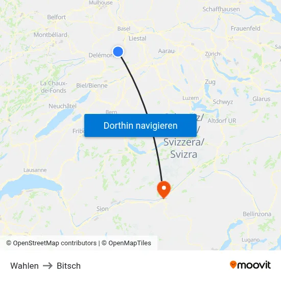 Wahlen to Bitsch map