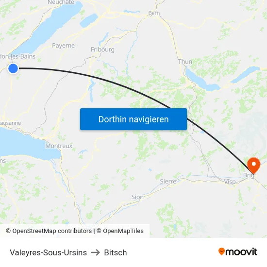 Valeyres-Sous-Ursins to Bitsch map