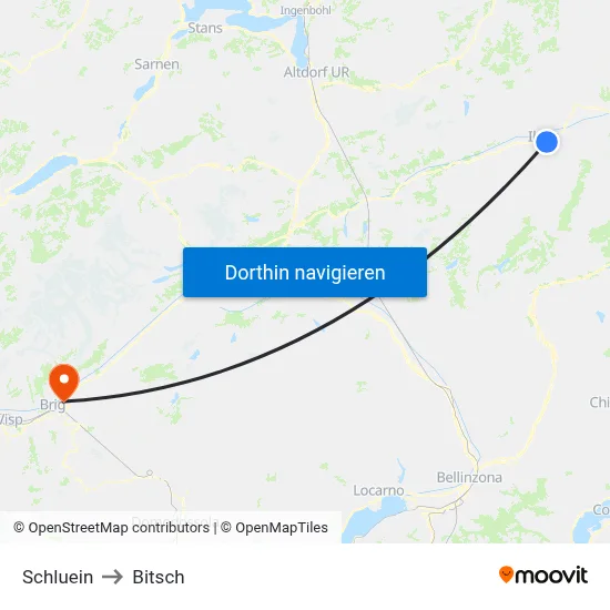 Schluein to Bitsch map