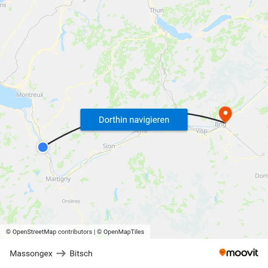 Massongex to Bitsch map