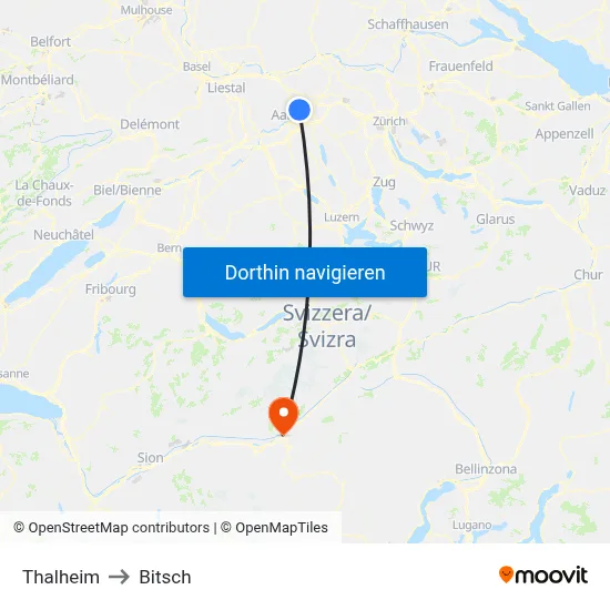 Thalheim to Bitsch map