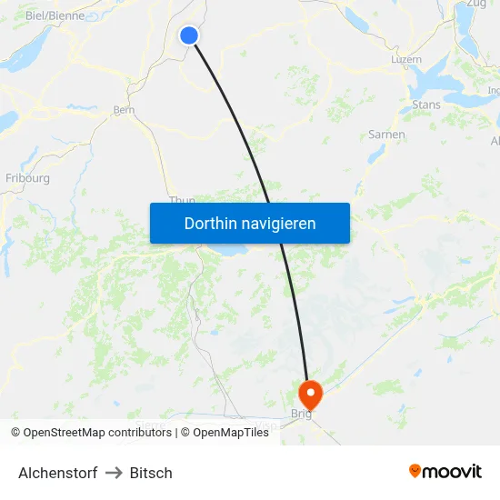 Alchenstorf to Bitsch map