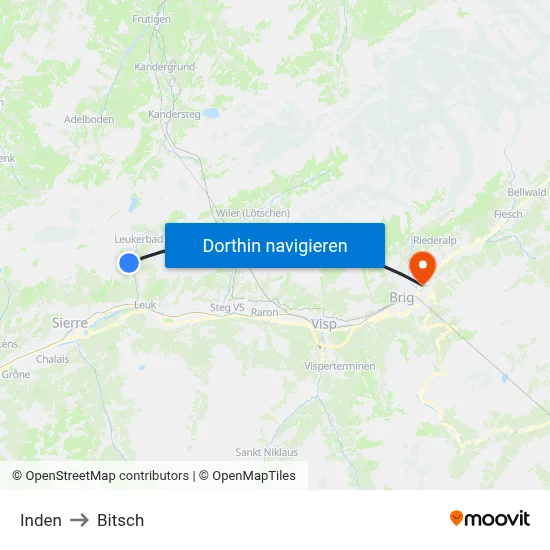 Inden to Bitsch map