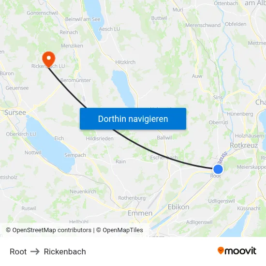 Root to Rickenbach map