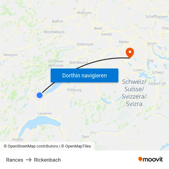 Rances to Rickenbach map