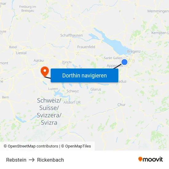 Rebstein to Rickenbach map