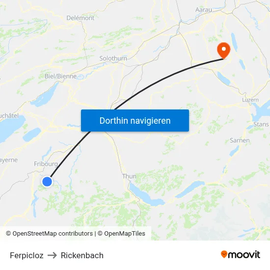 Ferpicloz to Rickenbach map