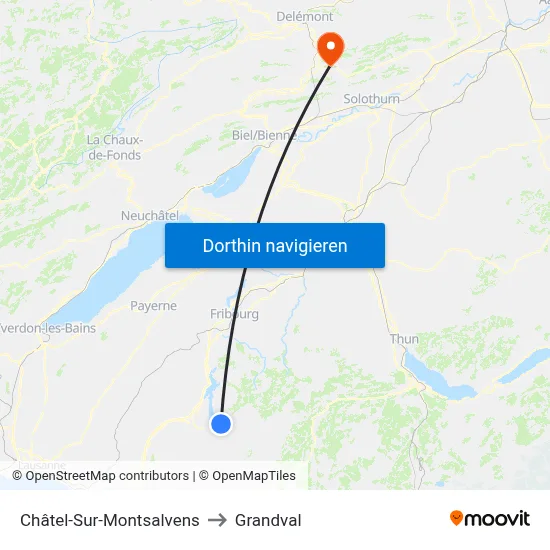 Châtel-Sur-Montsalvens to Grandval map