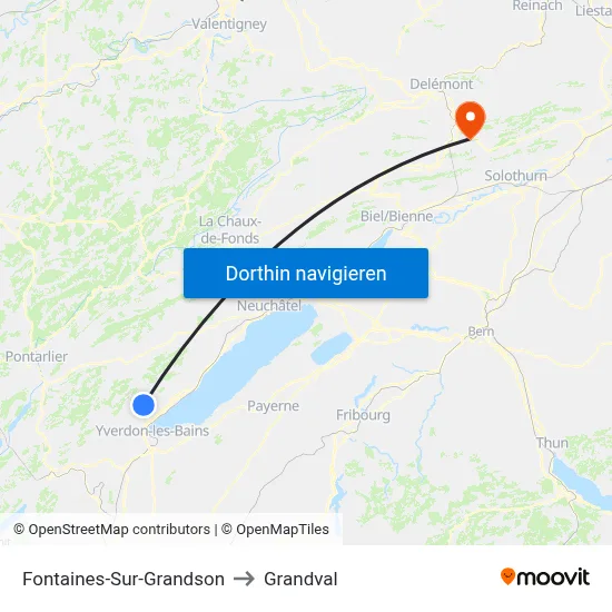 Fontaines-Sur-Grandson to Grandval map
