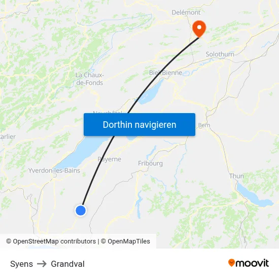 Syens to Grandval map