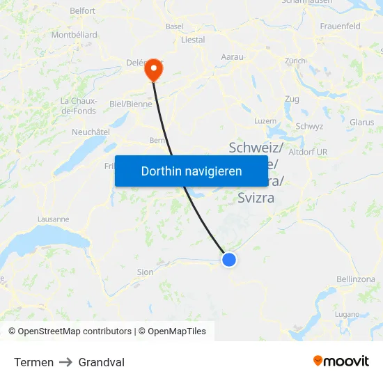 Termen to Grandval map