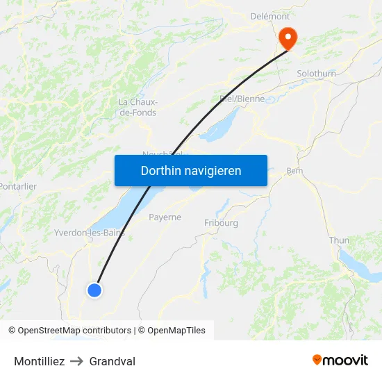 Montilliez to Grandval map