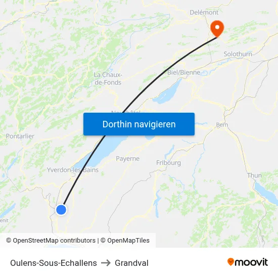 Oulens-Sous-Echallens to Grandval map