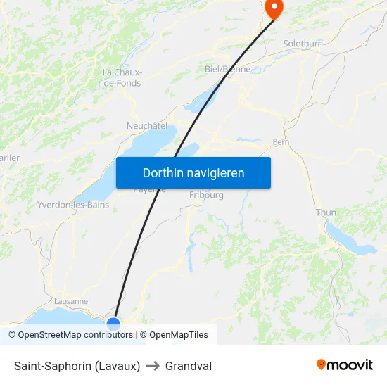 Saint-Saphorin (Lavaux) to Grandval map