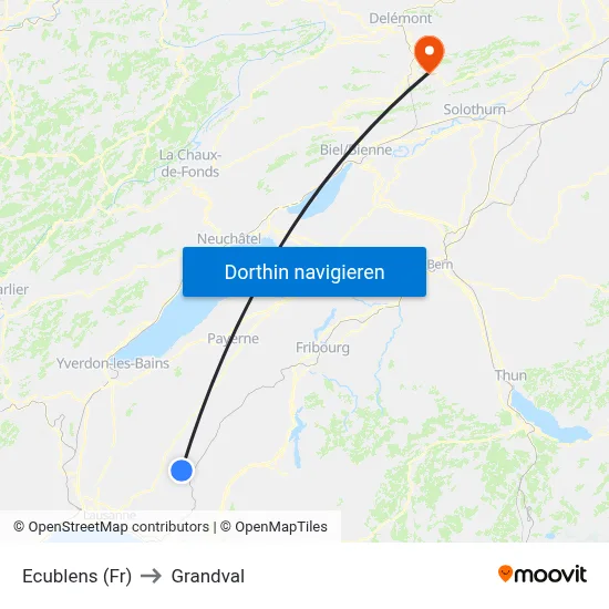 Ecublens (Fr) to Grandval map