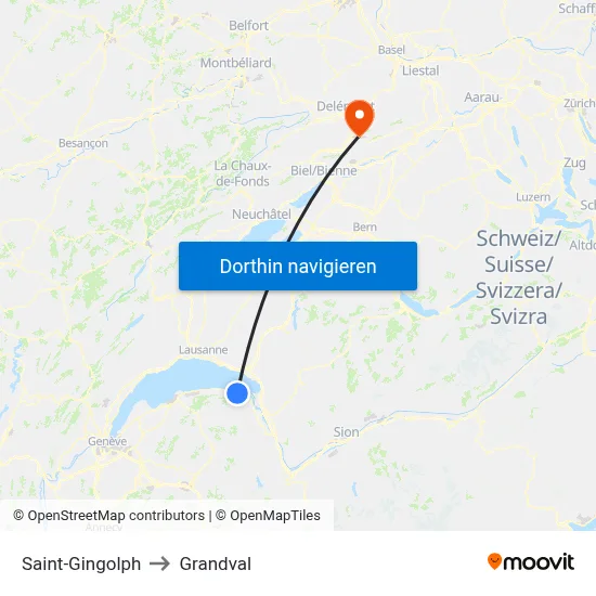 Saint-Gingolph to Grandval map