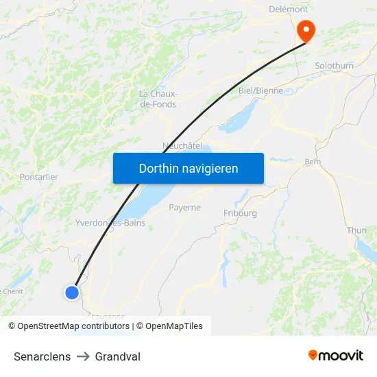 Senarclens to Grandval map