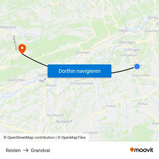 Reiden to Grandval map