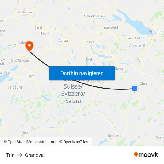 Trin to Grandval map