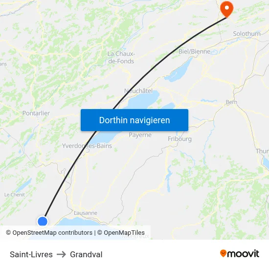 Saint-Livres to Grandval map