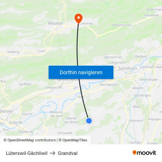 Lüterswil-Gächliwil to Grandval map