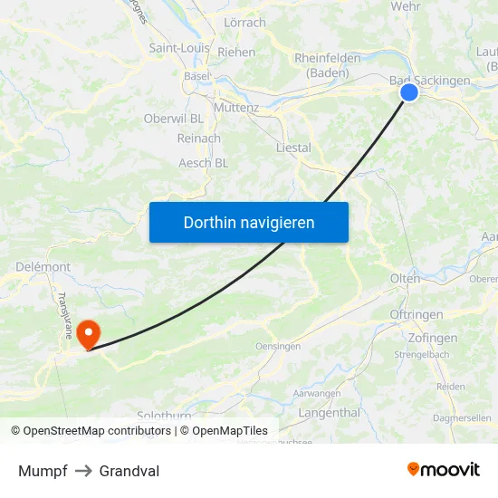 Mumpf to Grandval map