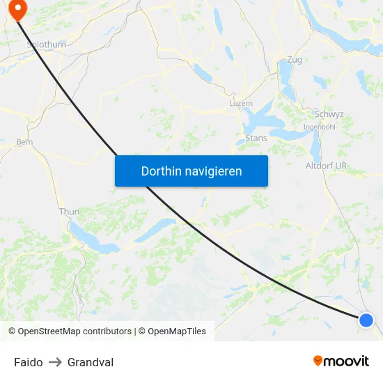 Faido to Grandval map