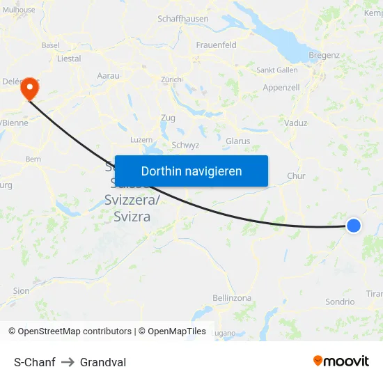 S-Chanf to Grandval map