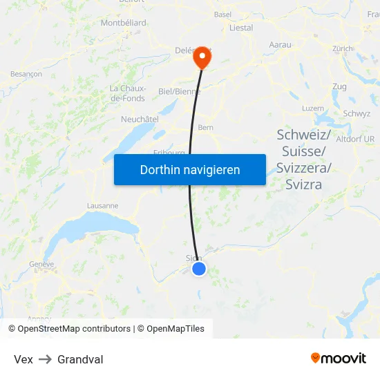 Vex to Grandval map
