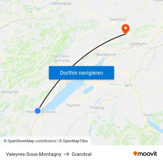 Valeyres-Sous-Montagny to Grandval map
