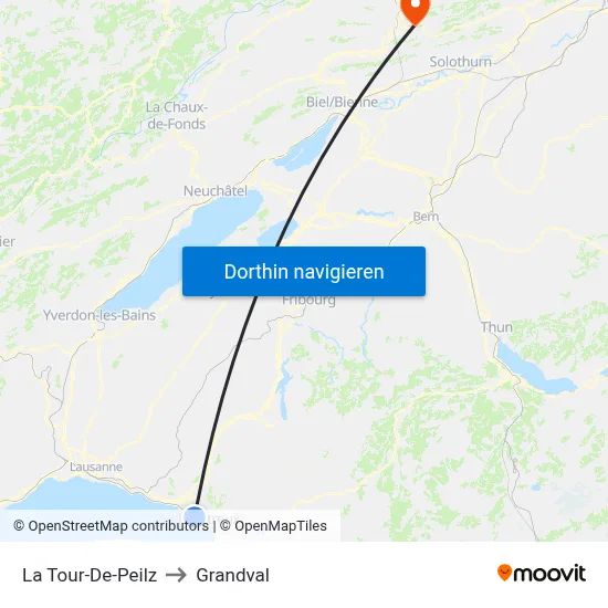 La Tour-De-Peilz to Grandval map