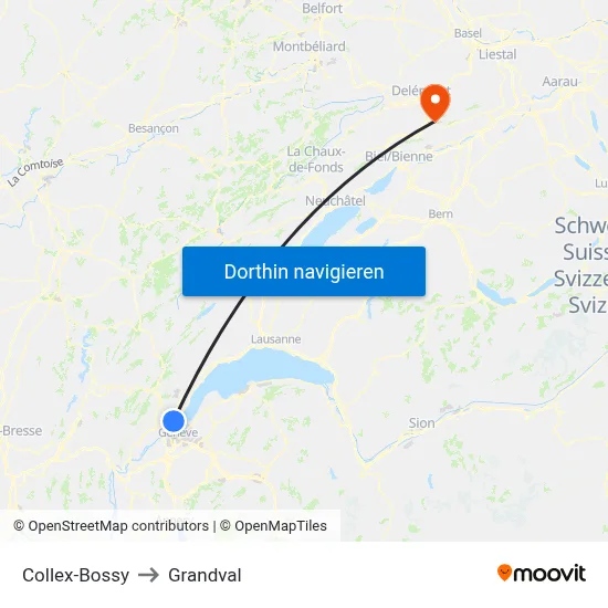 Collex-Bossy to Grandval map