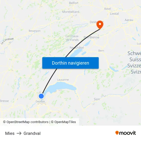 Mies to Grandval map