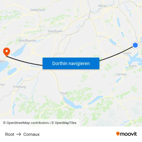 Root to Cornaux map