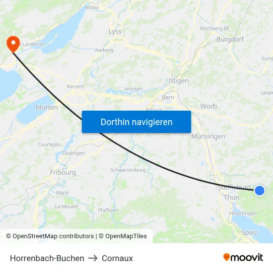 Horrenbach-Buchen to Cornaux map