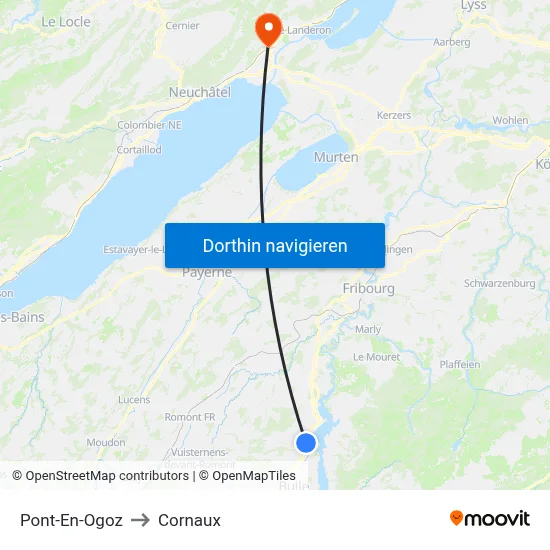 Pont-En-Ogoz to Cornaux map