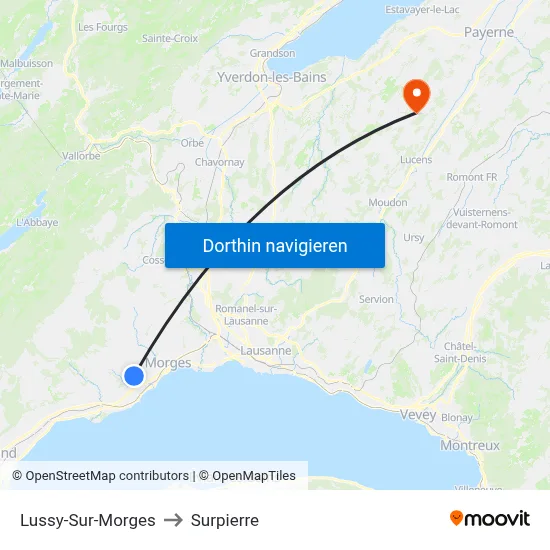Lussy-Sur-Morges to Surpierre map