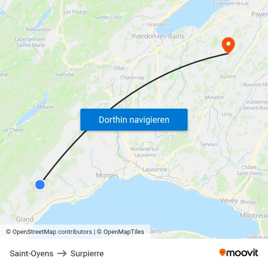 Saint-Oyens to Surpierre map